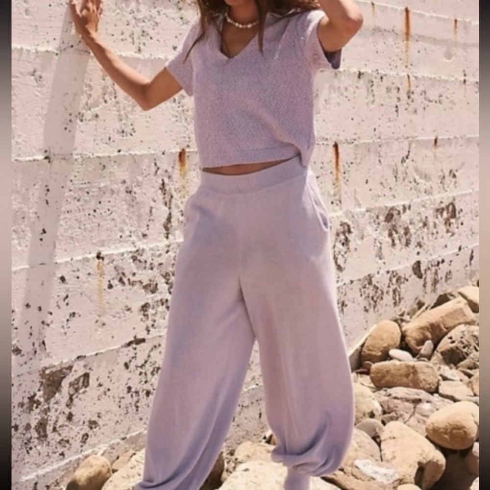 Free people beach Nolan lavender knit set | NWT